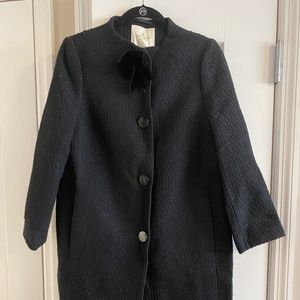 Kate Spade New York Black Tweed Coat